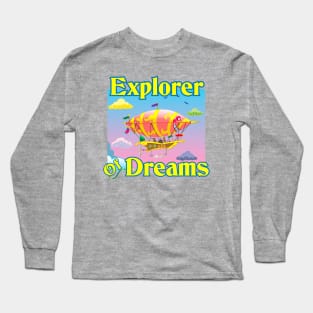 Steampunk Dirigible Explorer of Dreams Long Sleeve T-Shirt